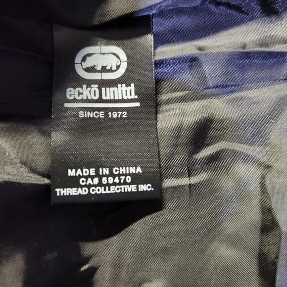 Ecko Unltd. Vest Men's Large Camouflage Hooded Quilted Lined Full Zip - Picture 5 of 9